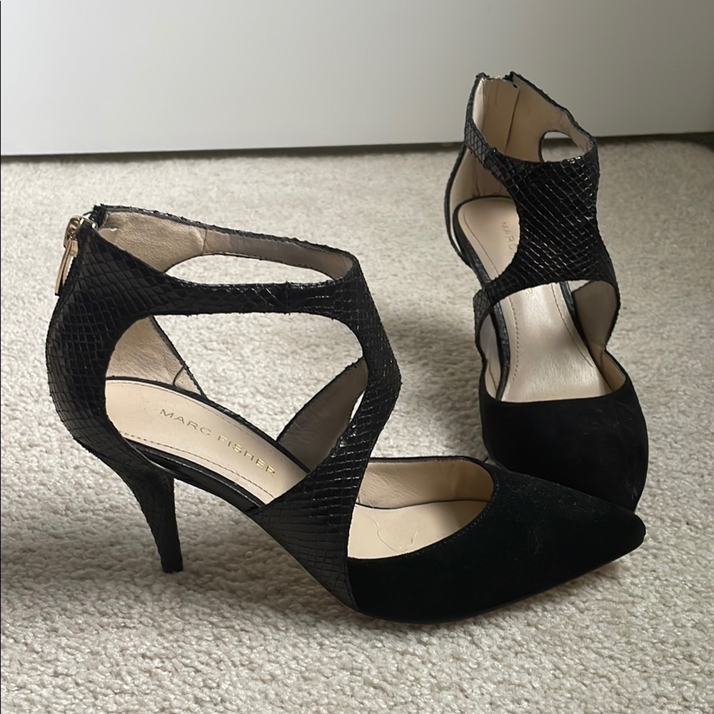 Point Toe Black Marc Fisher Heels and